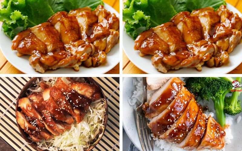 Rim gà sốt Teriyaki trên chảo để thấm đều số