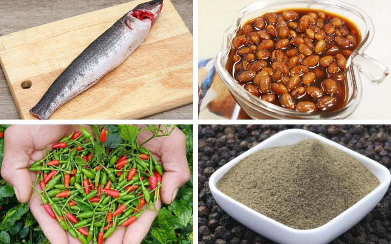 Chuẩn bị nguyên liệu làm món cá chưng tương tại nhà