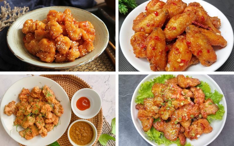 Món gà rán sốt tắc đơn giản, có thể ăn kèm cùng rau răm, dưa leo