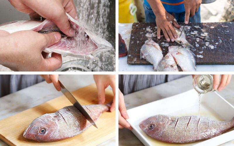 Rửa sạch cá với nước chanh để khử mùi tanh