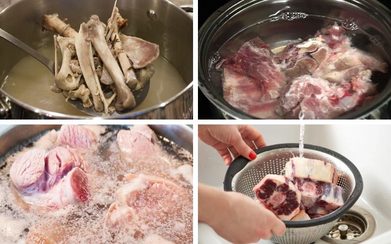 Sơ chế nguyên liệu sau khi mua về với nước sạch