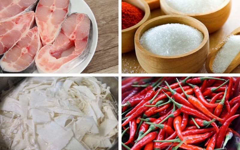 Nguyên liệu cần chuẩn bị cho món cá kho măng