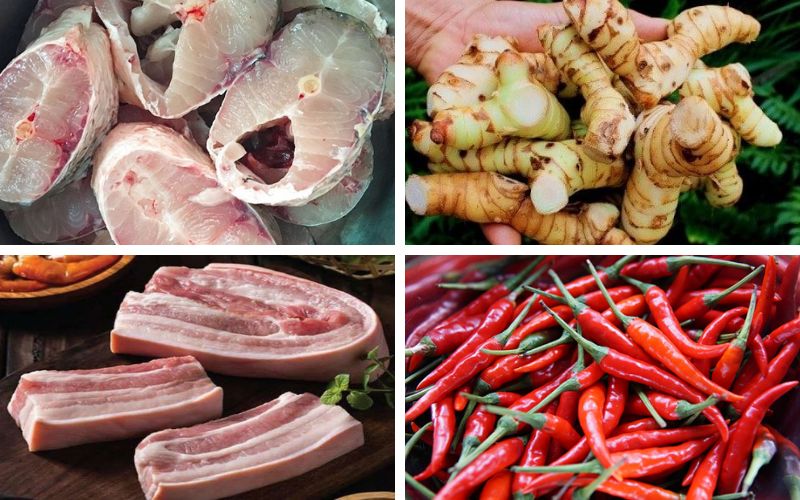Nguyên liệu cần chuẩn bị cho món cá kho riềng hấp dẫn