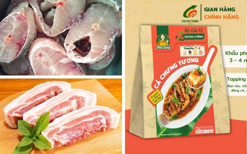 Nguyên liệu cần chuẩn bị để làm món cá chưng tương