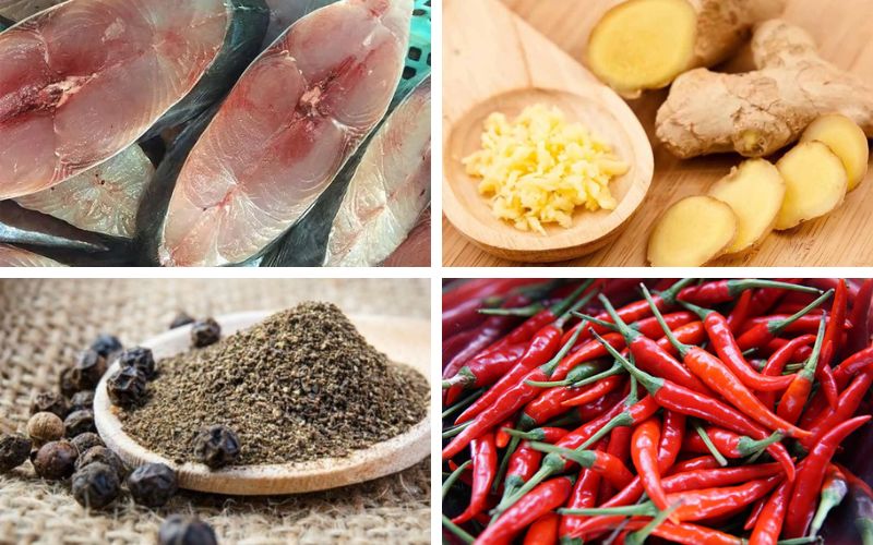 Nguyên liệu cho món cá kho gừng đơn giản ngay tại nhà