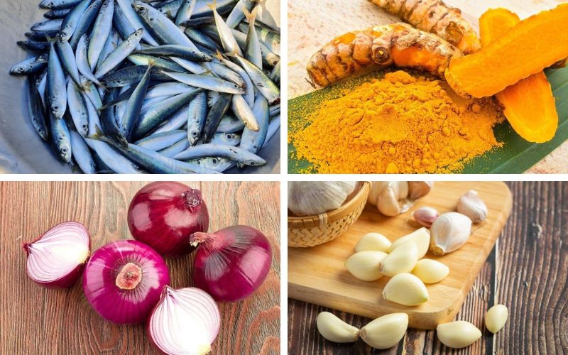 Nguyên liệu cơ bản cho món cá kho nghệ