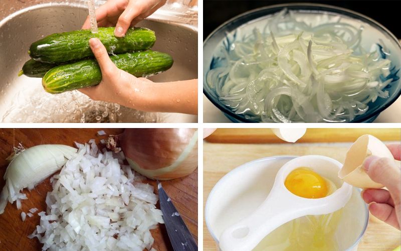 Rửa sạch các nguyên liệu sau khi mua về