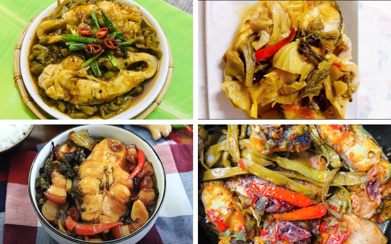 Thưởng thức món cá kho dưa cải cực kỳ đưa cơm