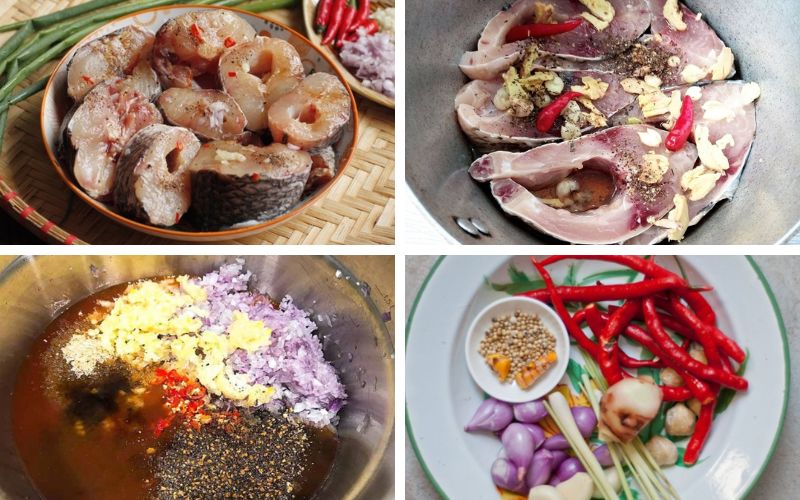 Tiến hành ướp cá với các gia vị thông dụng
