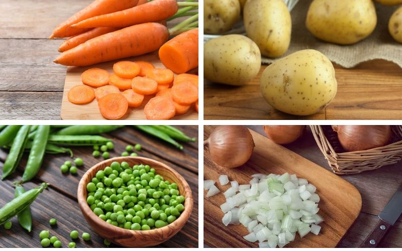 Nguyên liệu chính cho món súp rau củ tại nhà