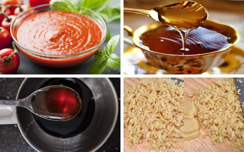 Các nguyên liệu cần chuẩn bị cho món sốt Tonkatsu