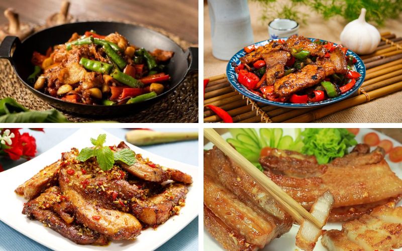 Thưởng thức món thịt chiên tứ xuyên cùng cơm nóng hay bún