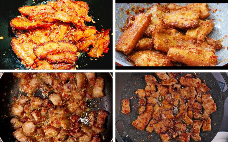 Chuẩn bị phần sốt thịt chiên tứ xuyên để sử dụng cùng