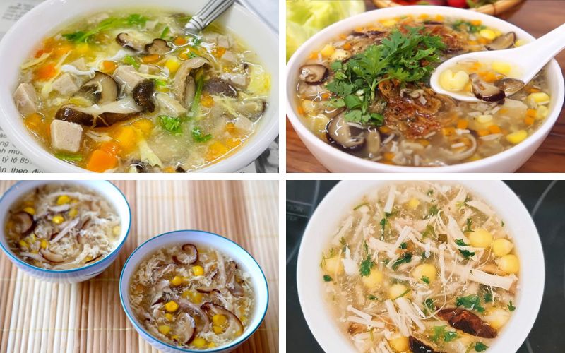 Hoàn thành món súp nấm hương và thưởng thức