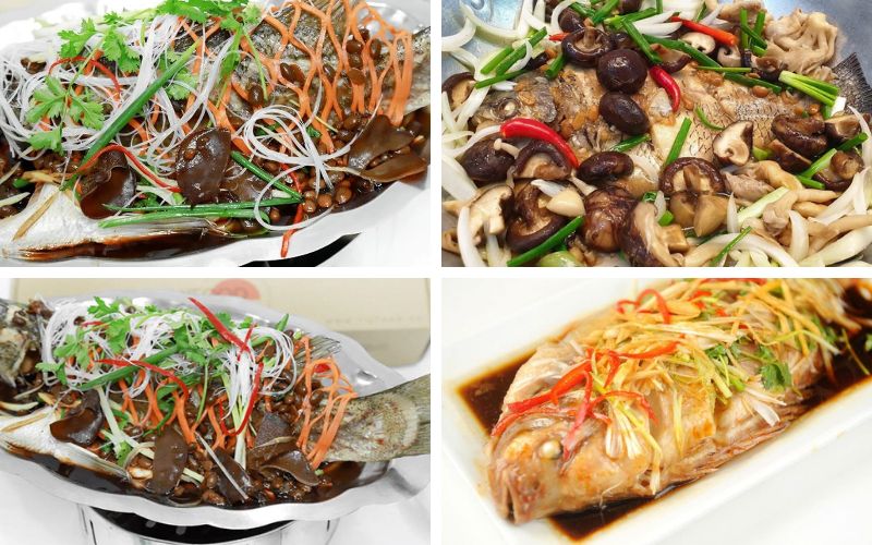 Thưởng thức món cá chưng tương cùng bún tàu, gia vị khác,....