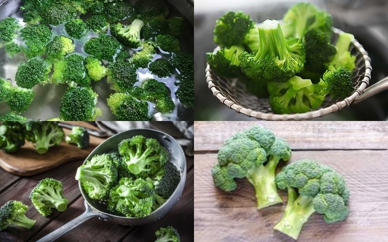 Bông cải xanh cần được rửa sạch, cắt thành miếng nhỏ vừa ăn