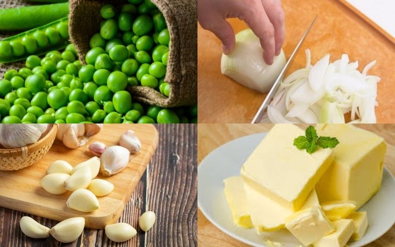 Nguyên liệu nấu súp đậu Hà Lan