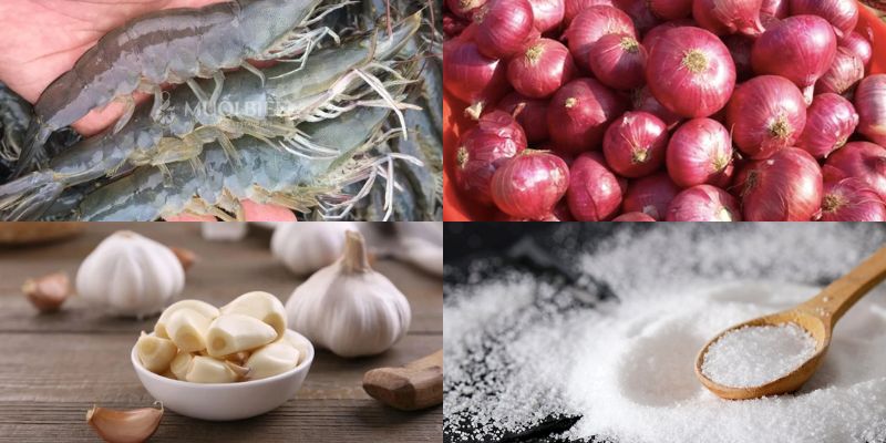 Nguyên liệu làm món tôm kho tộ